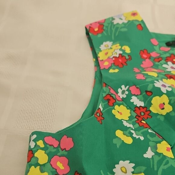 Floral Green Sleeveless Dress - Picture 13 of 16